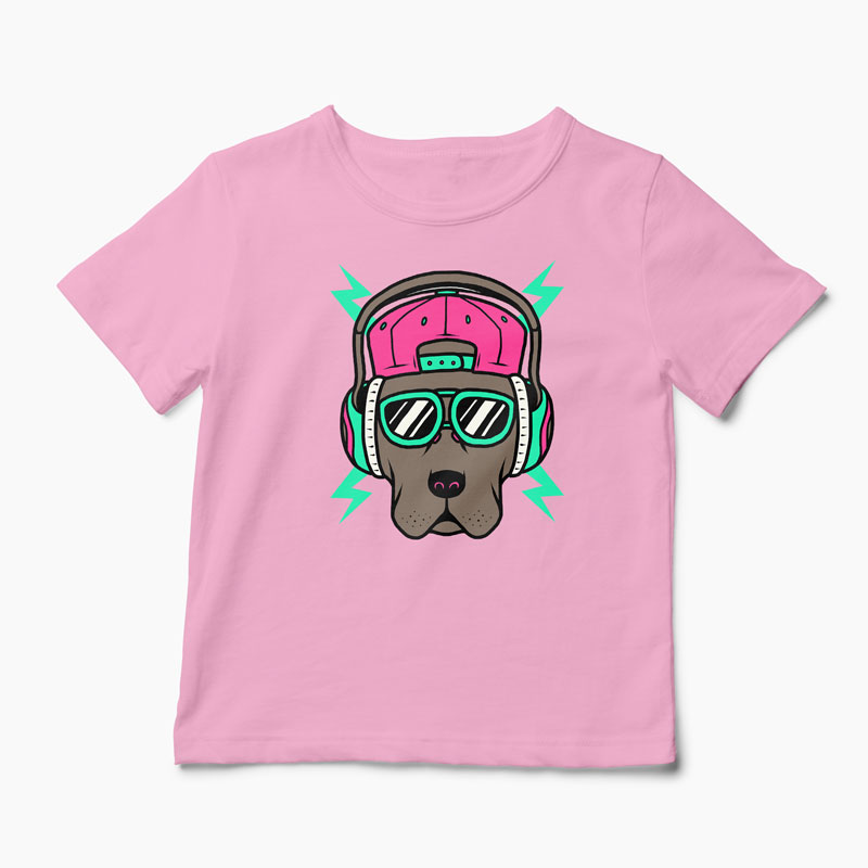 Tricou Personalizat Cool Dog - Copii-Roz
