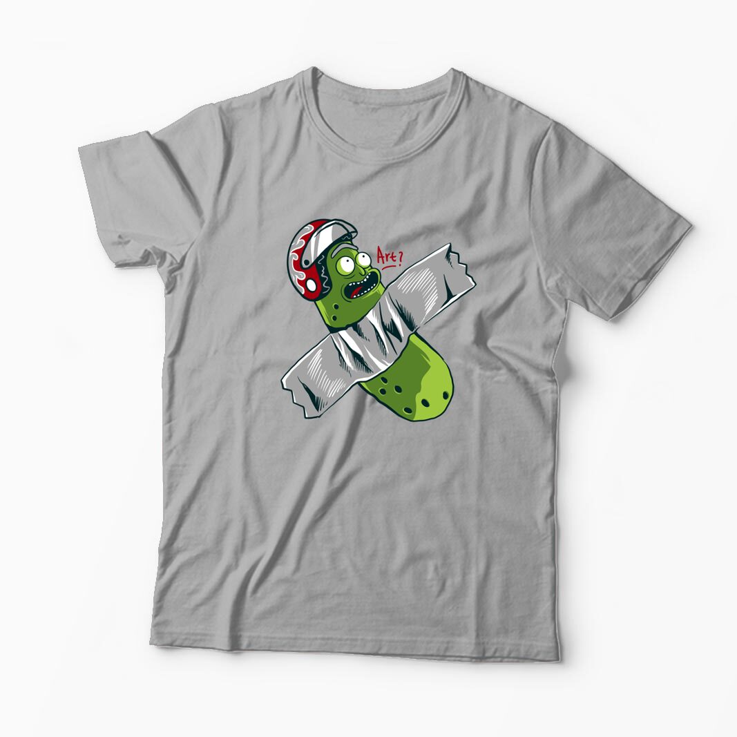 Tricou Personalizat Pickle Rick Taped Art - Rick and Morty - Bărbați-Gri