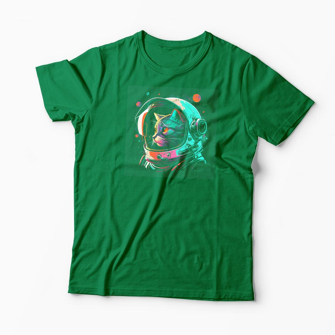 Tricou Personalizat Pisică în Spațiu Astronaut - Bărbați-Verde