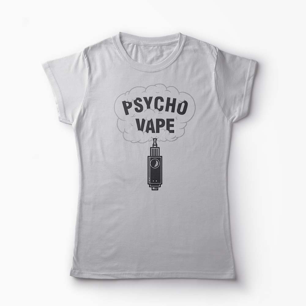 Tricou Personalizat Psycho Vape - Femei-Gri