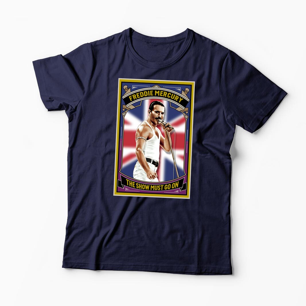 Tricou Personalizat The Show Must Go On - Freddie Mercury - Bărbați-Bleumarin