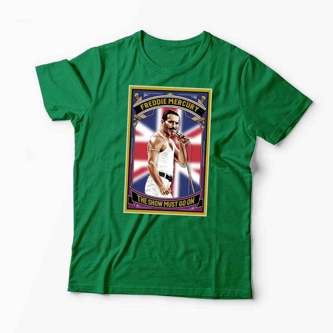 Tricou Personalizat The Show Must Go On - Freddie Mercury - Bărbați-Verde