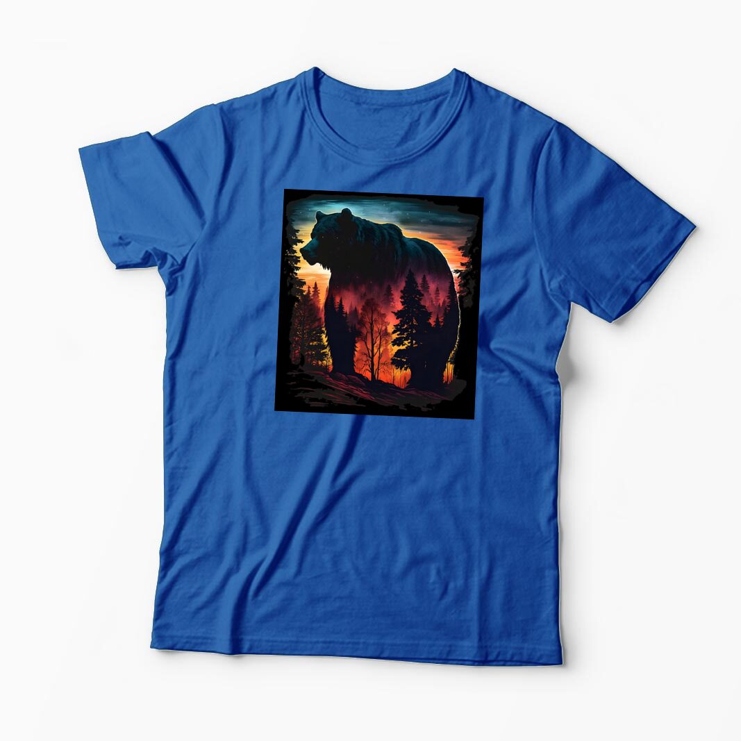 Tricou Personalizat Urs Natura Padure - Bărbați-Albastru Regal