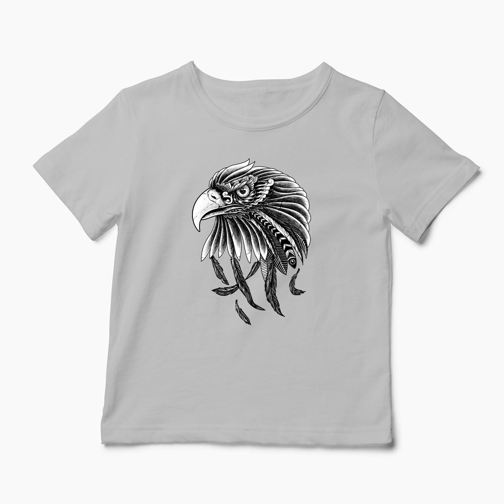 Tricou Personalizat Vultur Ornamental - Copii-Gri