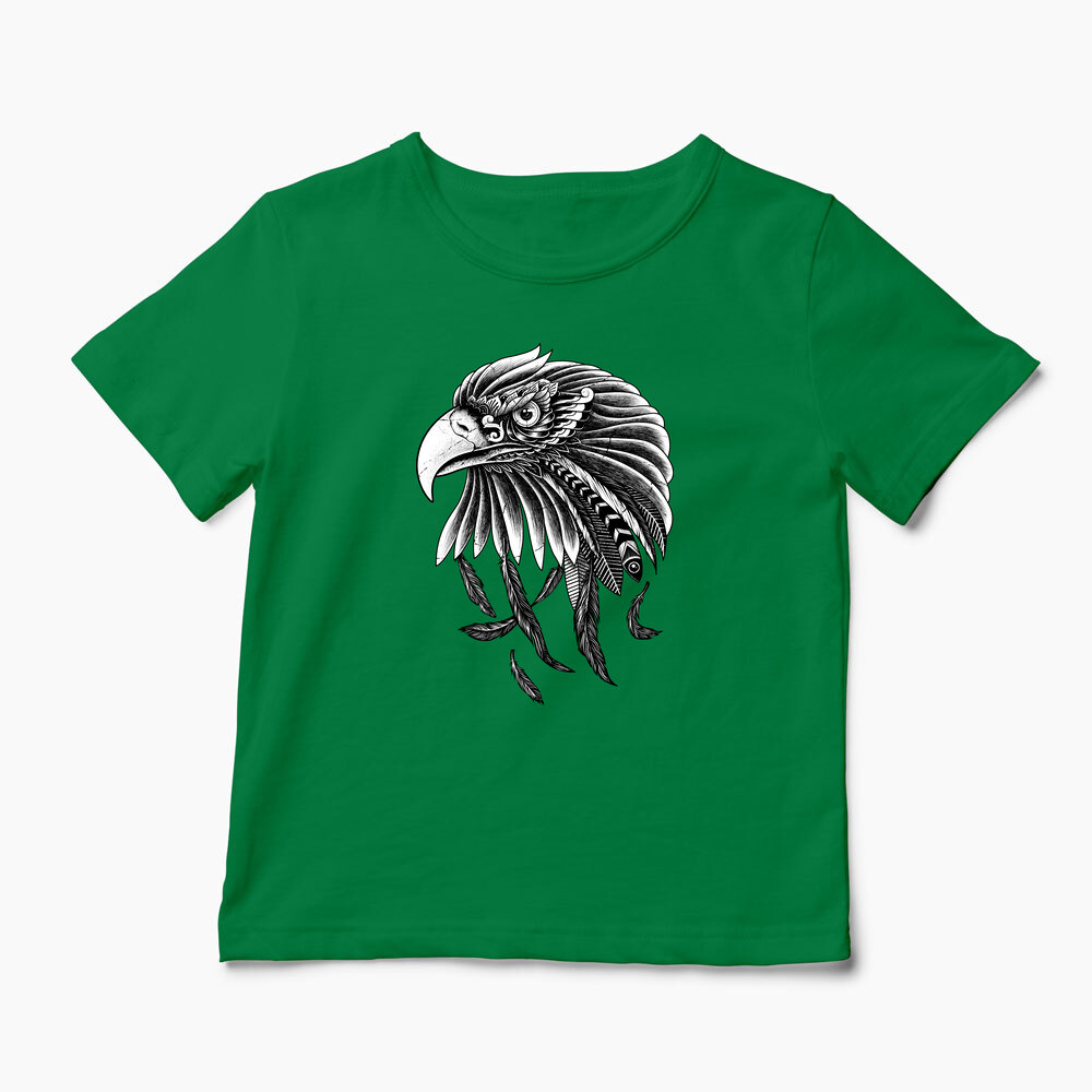 Tricou Personalizat Vultur Ornamental - Copii-Verde