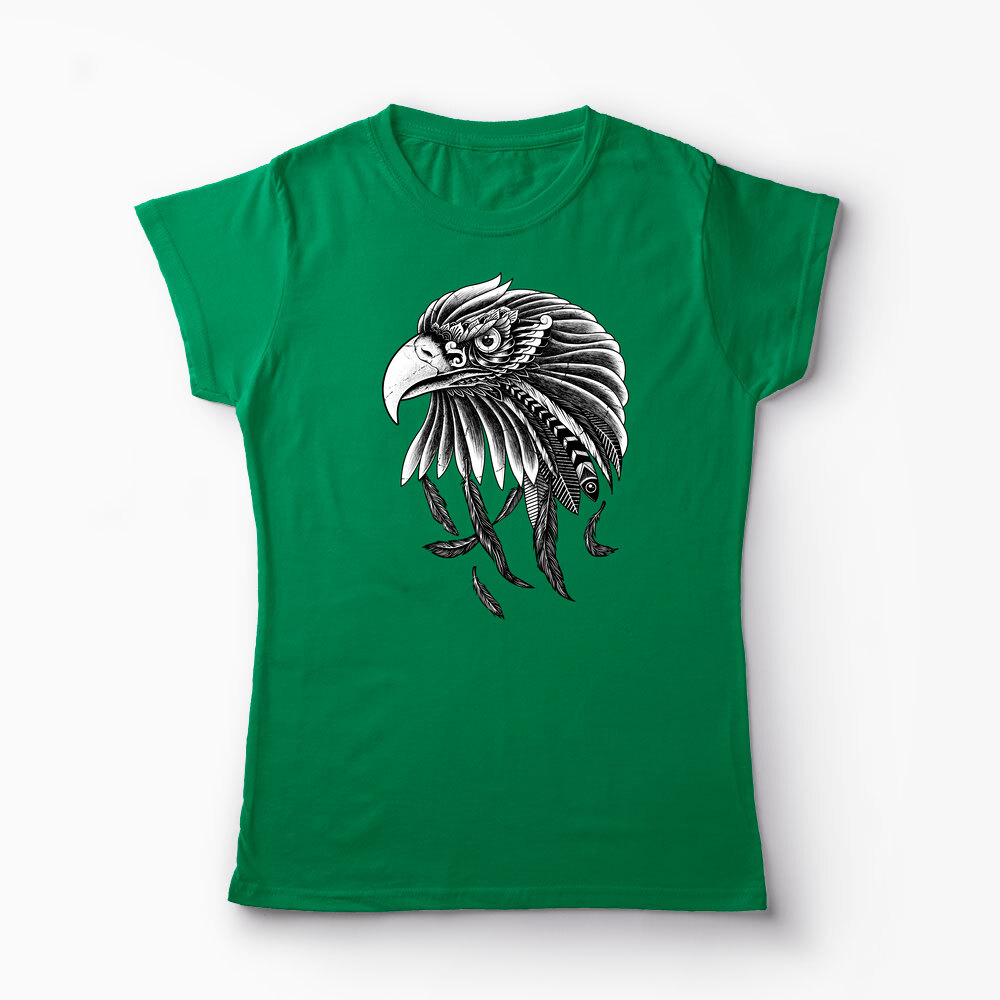 Tricou Personalizat Vultur Ornamental - Femei-Verde