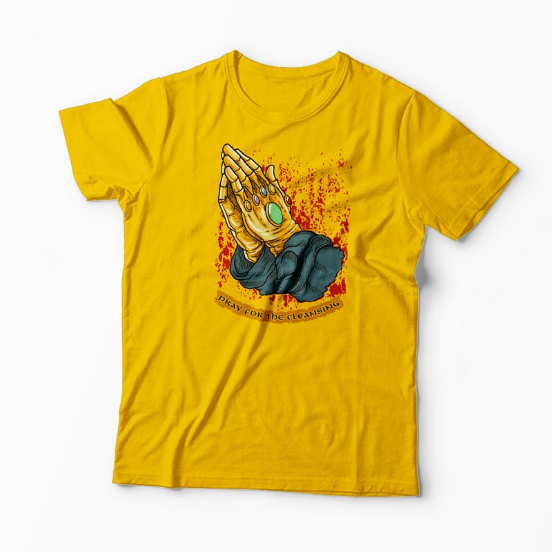 Tricou Rugați-vă Pentru Curățare - Bărbați-Galben