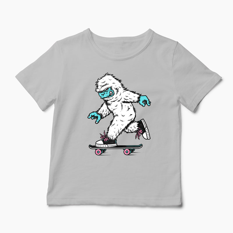Tricou Skateboarding Yeti - Copii-Gri