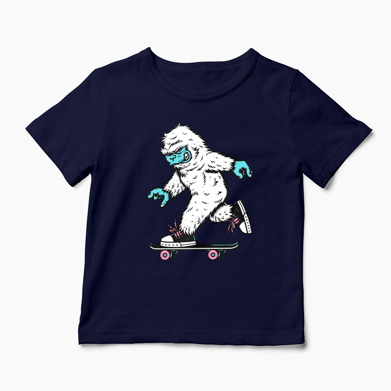 Tricou Skateboarding Yeti - Copii-Bleumarin