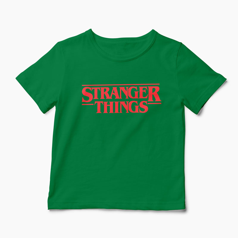 Tricou Stranger Things 1 - Copii-Verde