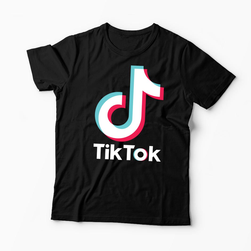 Tricou TikTok Logo - Bărbați-Negru
