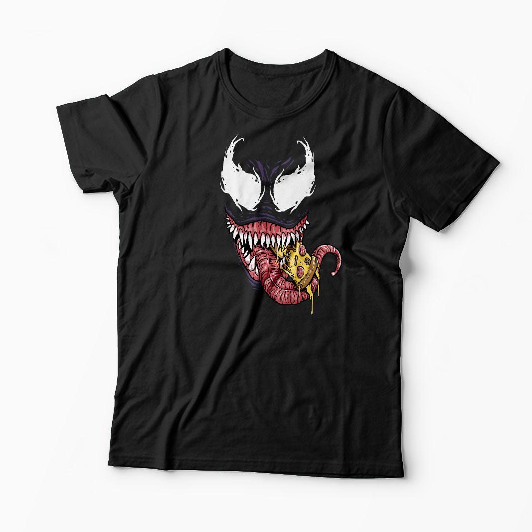 Tricou Venom Likes Pizza - Bărbați-Negru