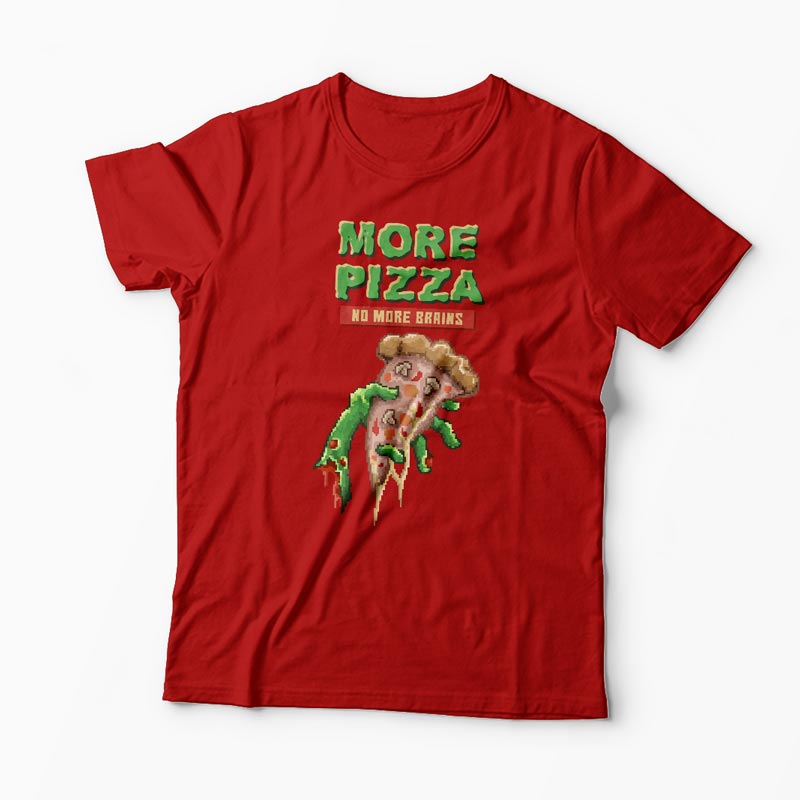Tricou Zombie Pizza - Bărbați-Roșu