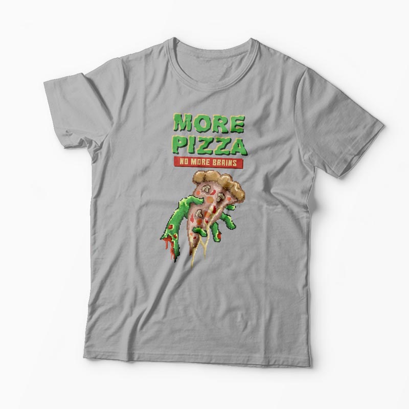 Tricou Zombie Pizza - Bărbați-Gri
