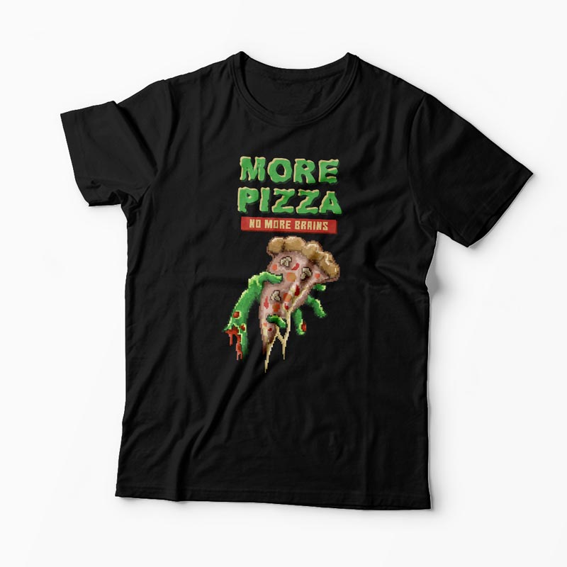 Tricou Zombie Pizza - Bărbați-Negru