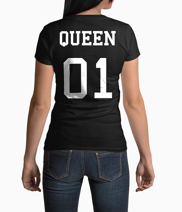 Tricou Femei Personalizat Queen 01 - Femei-Negru