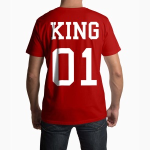 Tricou Barbati Personalizat King 01 - Bărbați-Roșu