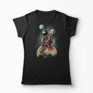 Tricou Astronaut Dj - Femei-Negru
