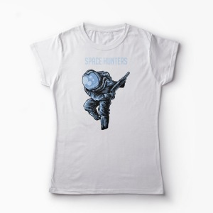 Tricou Astronaut Space Hunters - Femei-Alb