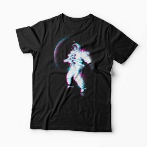 Tricou Astronaut Spatiu - Bărbați-Negru