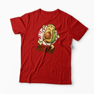 Tricou Avocado Run - Alergare Personalizat - Bărbați-Roșu
