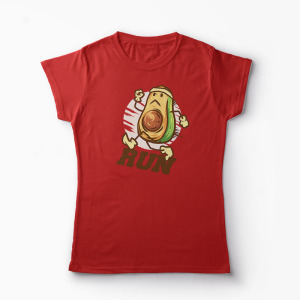 Tricou Avocado Run - Alergare Personalizat - Femei-Roșu
