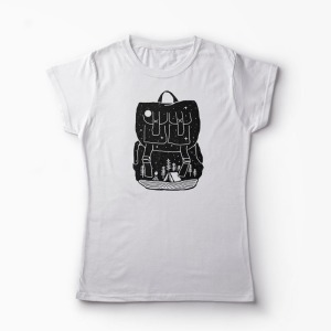 Tricou Backpacker - Natura Rucsac - Femei-Alb