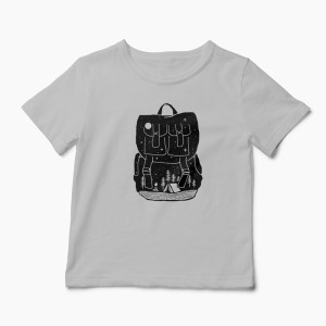 Tricou Backpacker - Natura Rucsac - Copii-Gri