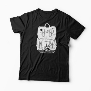 Tricou Backpacker - Natura Rucsac - Bărbați-Negru