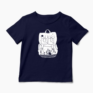 Tricou Backpacker - Natura Rucsac - Copii-Bleumarin
