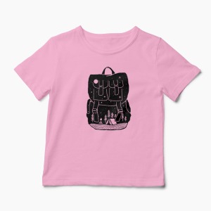 Tricou Backpacker - Natura Rucsac - Copii-Roz