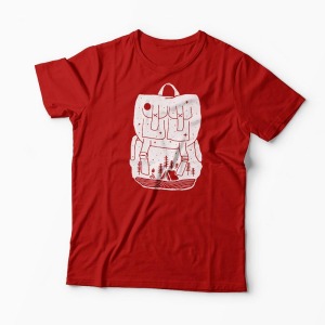Tricou Backpacker - Natura Rucsac - Bărbați-Roșu