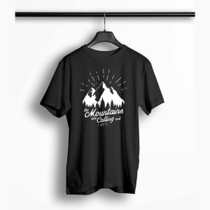 Tricou Barbati Personalizat The Mountains Are Calling and I Must Go - Bărbați-Negru