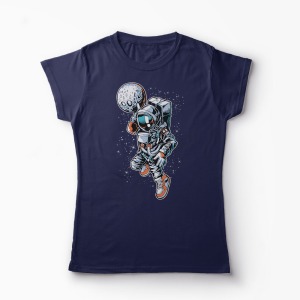 Tricou Baschet Astronaut Dunk - Femei-Bleumarin