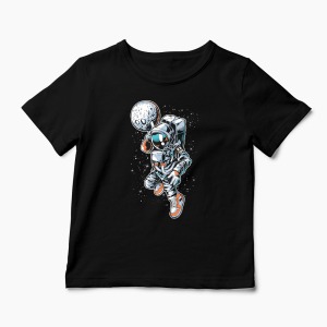 Tricou Baschet Astronaut Dunk - Copii-Negru