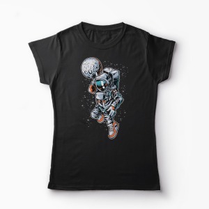 Tricou Baschet Astronaut Dunk - Femei-Negru