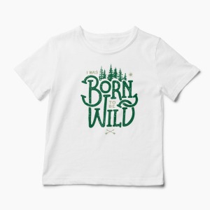 Tricou Born To Be Wild - Copii-Alb