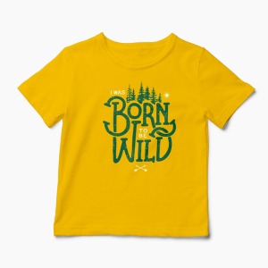 Tricou Born To Be Wild - Copii-Galben