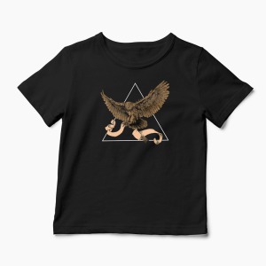 Tricou Bufniță - Copii-Negru