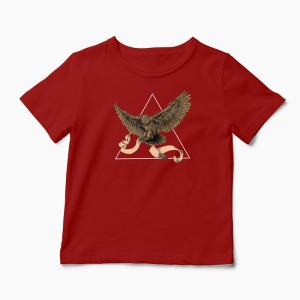 Tricou Bufniță - Copii-Roșu