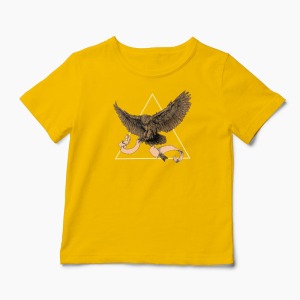 Tricou Bufniță - Copii-Galben