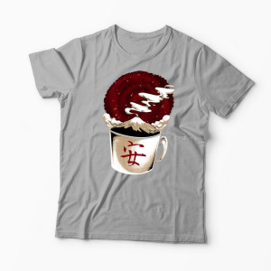 Tricou Cafea - Muntele Fuji - Bărbați-Gri