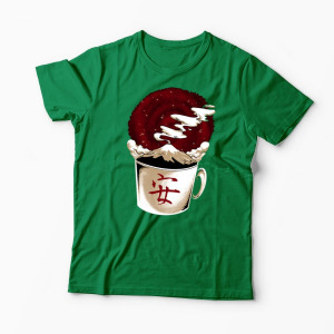 Tricou Cafea - Muntele Fuji - Bărbați-Verde