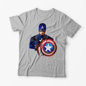 Tricou Captain America - Bărbați-Gri