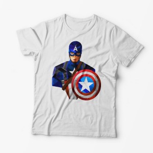 Tricou Captain America - Bărbați-Alb