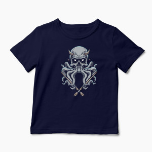 Tricou Caracatita Craniu Octopus - Copii-Bleumarin