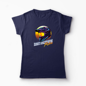 Tricou Cască Motocross Rider - Femei-Bleumarin