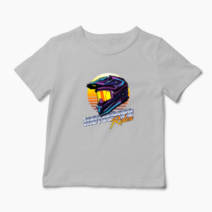 Tricou Cască Motocross Rider - Copii-Gri