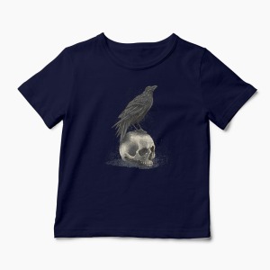 Tricou Cioară Craniu - Copii-Bleumarin