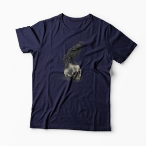 Tricou Cioară Craniu - Bărbați-Bleumarin